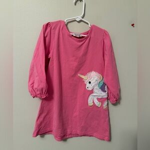 The Smocking Place Pink Unicorn Dress